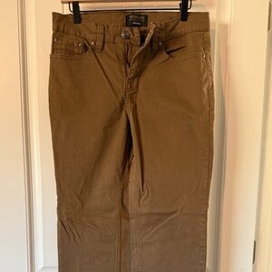 Brown Straight-Leg Pants